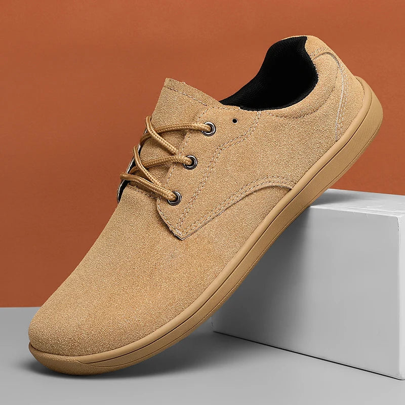 Barefoot Men's Sneakers With Wide Toe Nose Feet Minimalist Cow Suede Leather Upper Casual Man Shoes Footwear For Woman