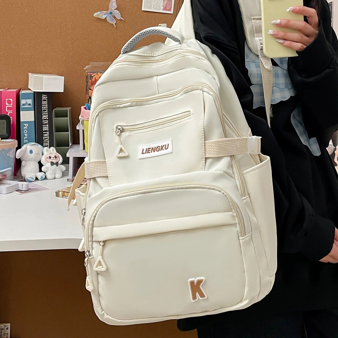Cute School Bag Large Capacity School Backpacks High School College Student Bag Instagram Style Laptop Backpack for Girls