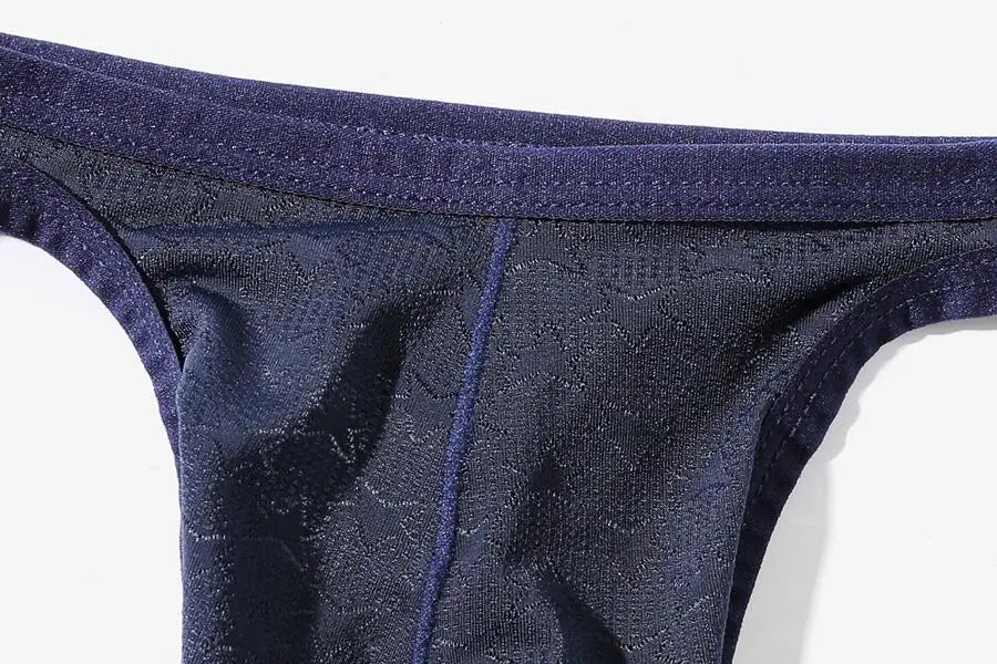 Men Thongs Sexy Underwear T-Back Underpants Breathable  Ice Silk Briefs Big U convex Pouch Thongs G-String Male Lingerie Panties