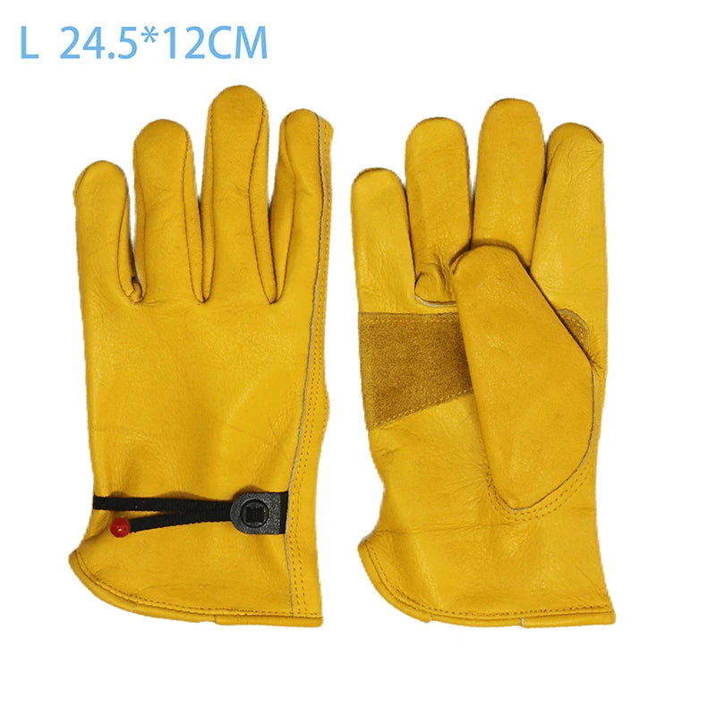 Cowhide Motorcycle Gloves Breathable Gloves Racing Gloves Outdoor Sports Protection Hunting Multipurpose Working Security Gloves