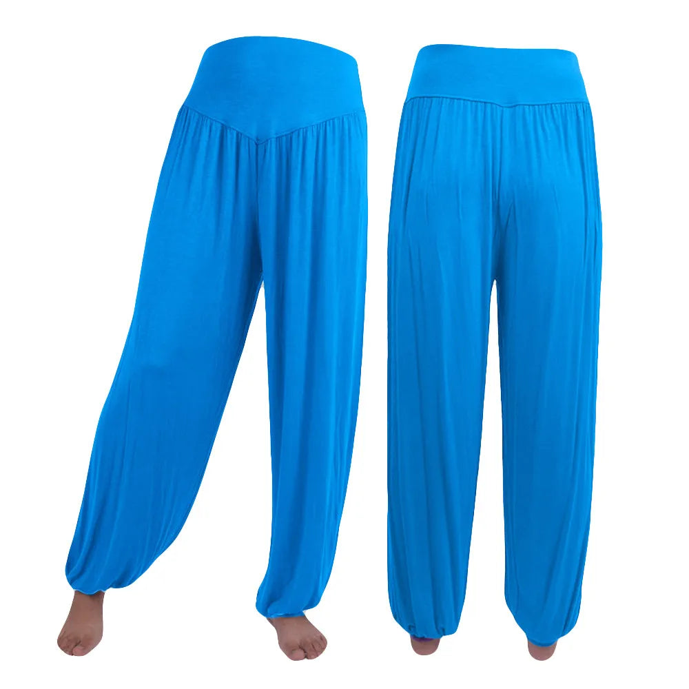 Women Elastic Loose Dance Yoga Pants Gym Workout Trousers Commute Sweat Pants High Waisted Female Clothing Calça Feminina