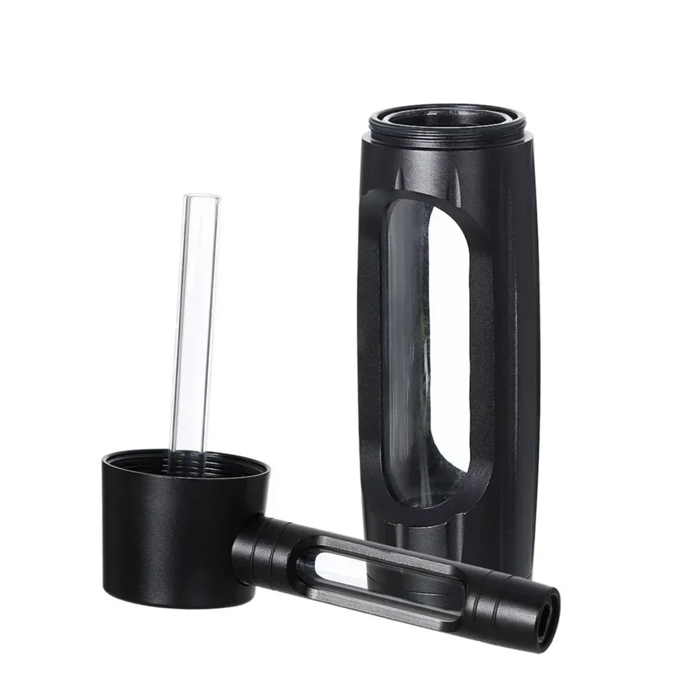 Handheld Smoking Pipe Grass Hookah Set with Dry Burning Glass Tobacco Bowl Cigarette Filters Shisha Pipes Smoke Accessories
