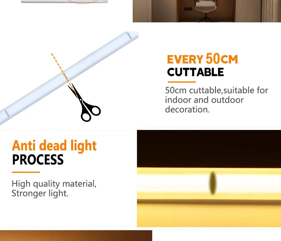 led Strip Brightness Waterproof COB LED Strip 220V Flexible Ribbon for Room Bedroom360 LEDS/m Kitchen Outdoor Garden Lighting