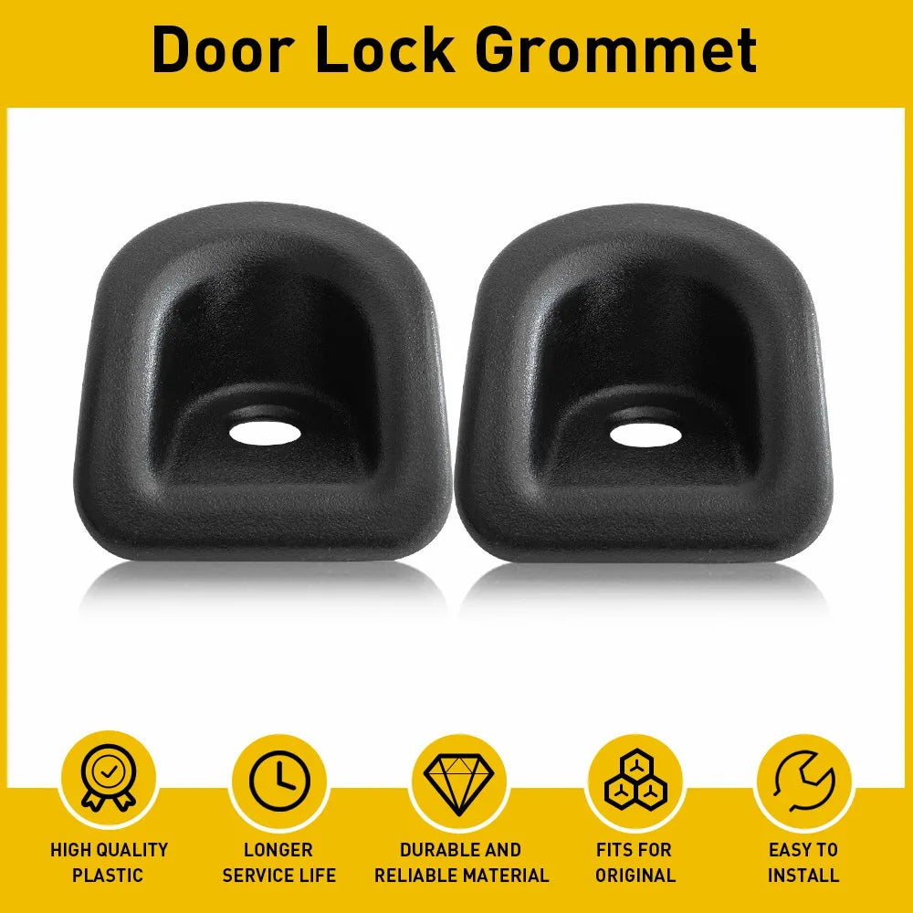 2Pcs For Ford Mustang 2005-2014 Black Door Panel Lock Grommets Covers Set Left Right Side Lock Grommets Replacement Accessories