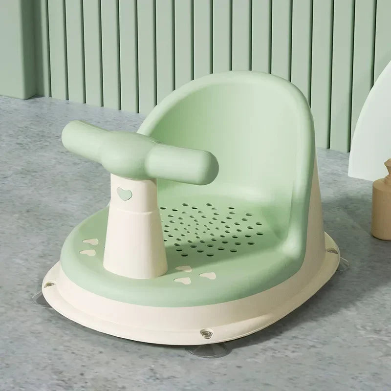 Baby Bath Seat Anti-slip with Suction Cup Shower Seat for Newborns Portable Shower Stand Play Seat Growth Accessories for Kids