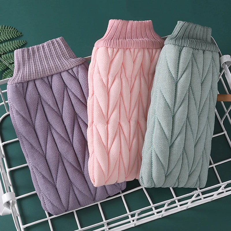 Bath Scrubber Powerful Stain Removal Bath Gloves Body Scrub Exfoliating Shower Washcloth Back Scrub Durable Deep Cleansing Towel