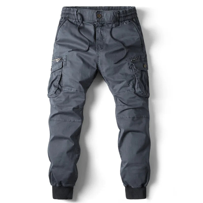 2025 New Spring Men's Cotton Cargo Pants Clothing Autumn Casual Fashion Elastic Waist Quality Pantalones Tipo Cargo Pants Men