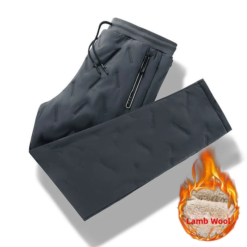 Lamb Velvet Fce Lined Thi Cotton Pants Men's Autumn Winter New Loose Large Size Northeast Cold Proof Warm Trousers