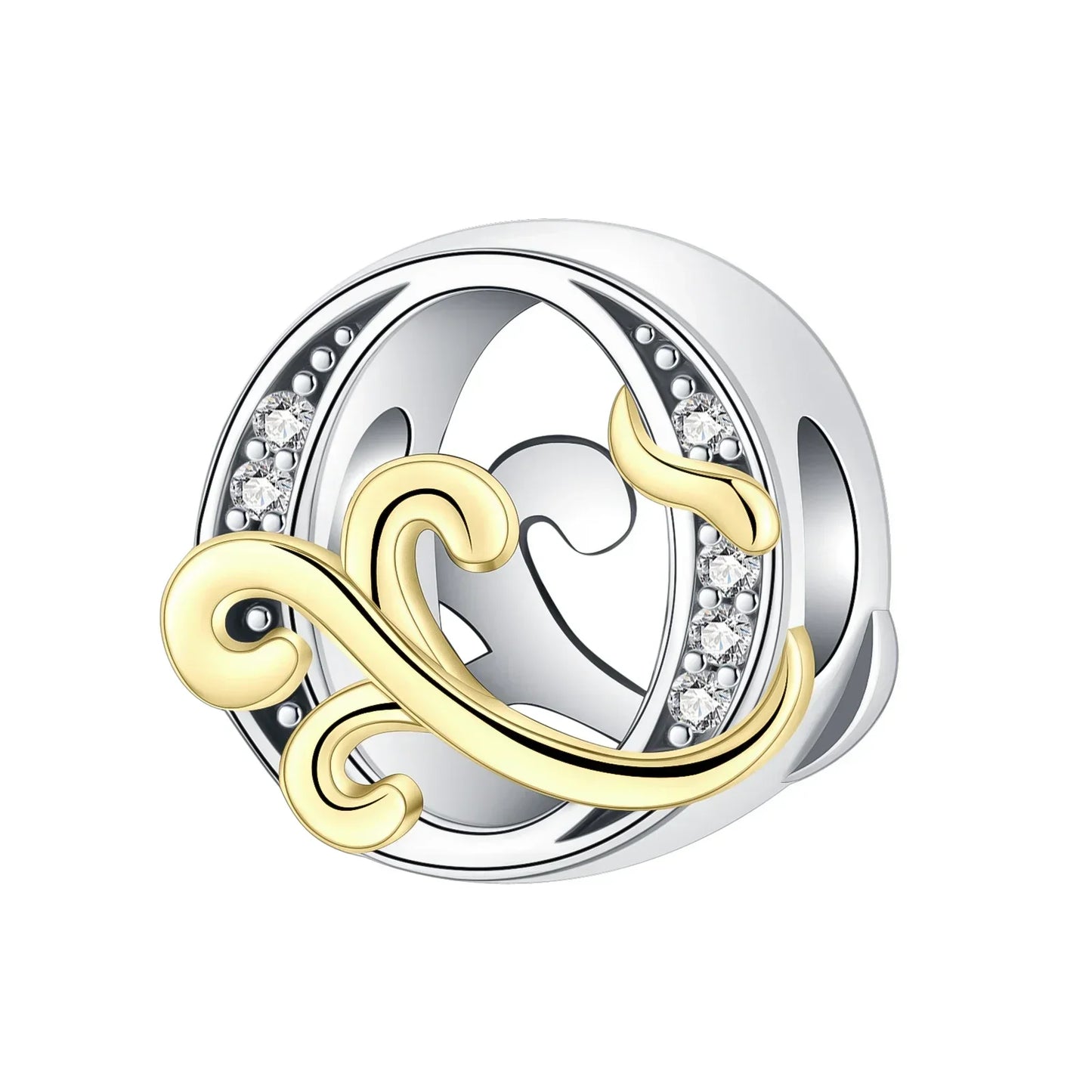 925 Sterling Silver  A-Z 26 English Letters Retro Fashion Pendant Fit Original Bracelet Charm Beads Necklace Diy Female Jewelry