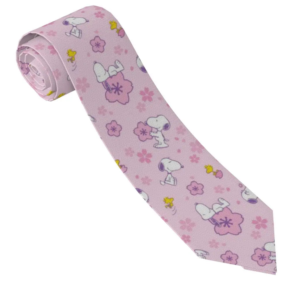 Personalized Fashion S-Snoopys Neckties Men Silk Cartoon Office Neck Tie