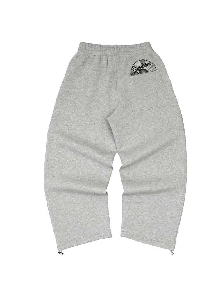 fashion trend embroidered casual pants men high street fashion design comfortable sweatpants loose and versatile jogging pants