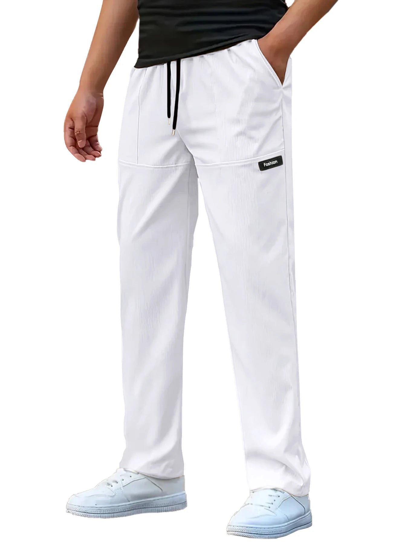 Men's Casual Pants Sweatpant Breathable Sports Trouser Elastic Waist Straight Wide Joggers Running  Workout Long Pants Men