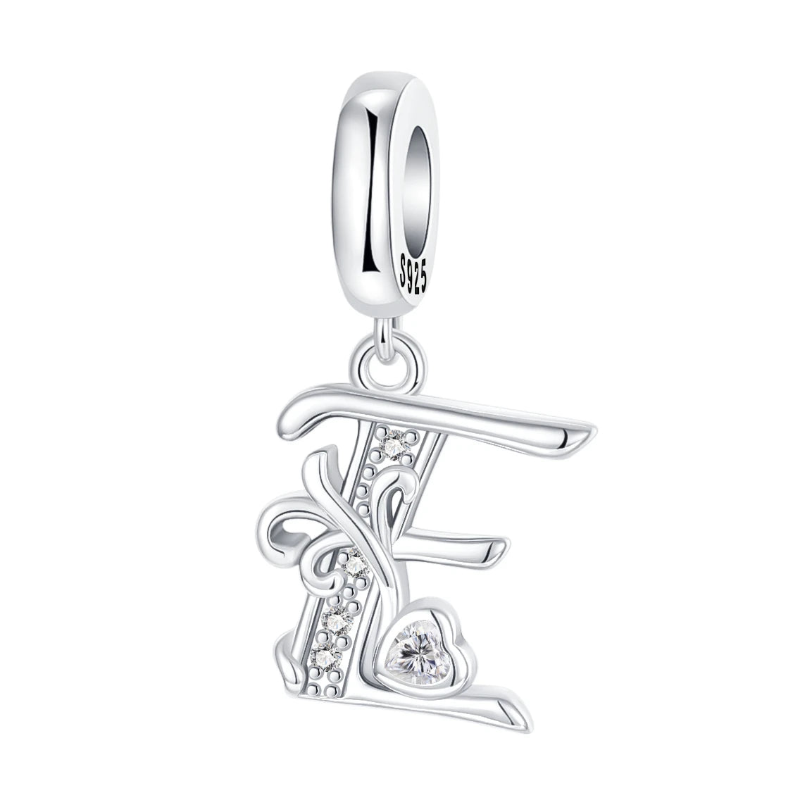 925 Sterling Silver  A-Z 26 English Letters Retro Fashion Pendant Fit Original Bracelet Charm Beads Necklace Diy Female Jewelry