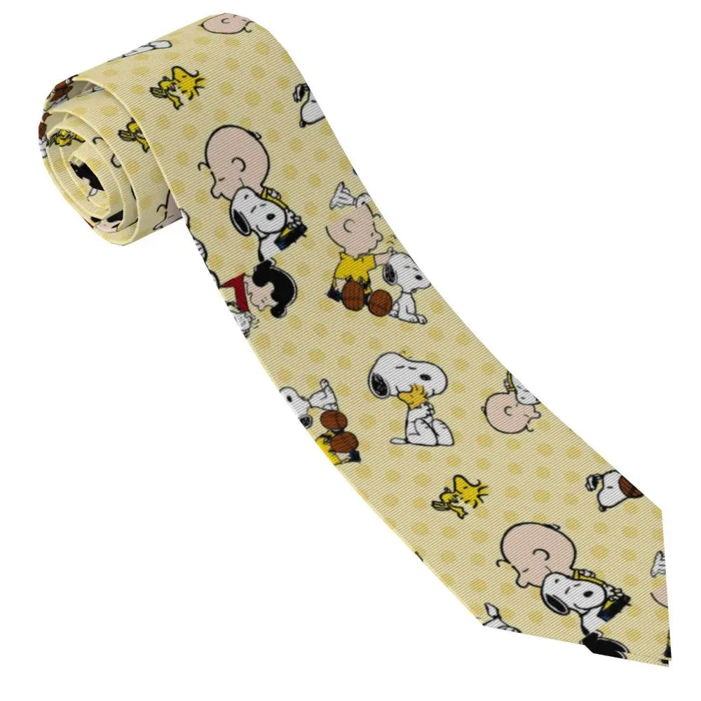 Personalized Fashion S-Snoopys Neckties Men Silk Cartoon Office Neck Tie