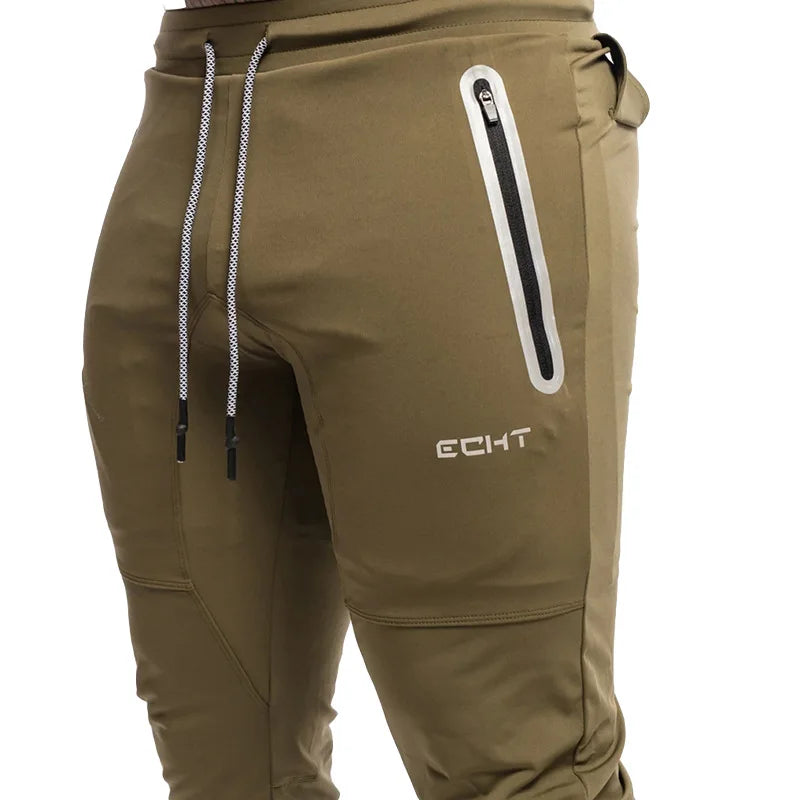 Autumn Winter Pants Men Sweatpant Jogger Casual Sweat Pants Zipper Packets 3XL