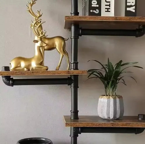 Industrial Convenient Shelves Pipe Shelves For Wall Wood Wall Shelves For Home Décor, Bedroom Living Room Bathroom