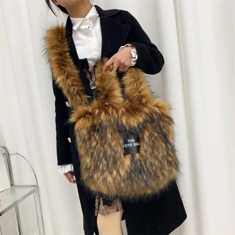 Large The Tote Bags for Women Winter Fashion New Shoulder Messenger Bag Female Designer Brand Sling Cross Handbags High Quality
