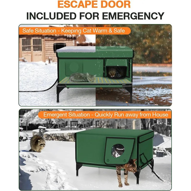 Cat litter Outdoor heating and insulation Cat litter Foldable  cage  delivery room Pet house Universal in all seasons