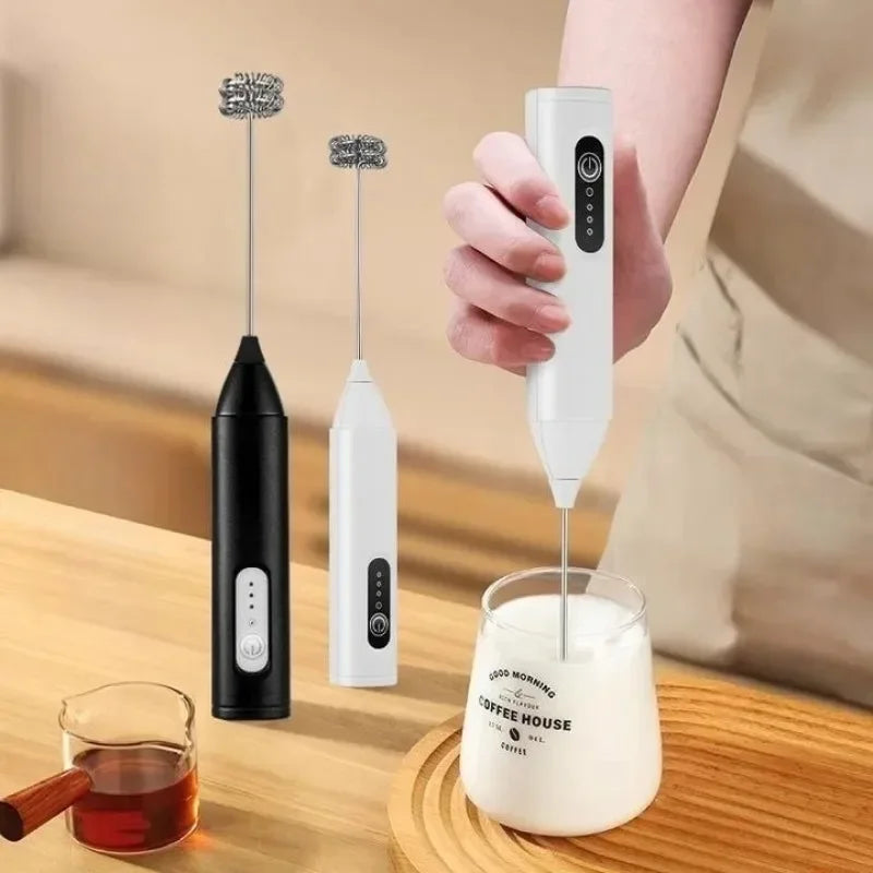 Wireless Milk Frothers Electric Handheld Blender Electrical Mini Coffee Maker Whisk Mixer With USB For Coffee Cappuccino Cream