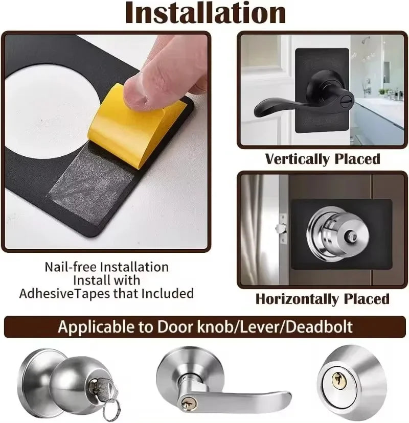 Door Lock Repair Board Cover Circular Stainless Steel Plates Garage Door Handle Plate Covers Patch Reinforcement Plates Brackets