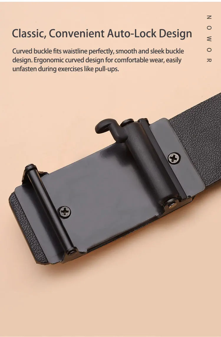 The new buckle toothless automatic buckle belt men's casual style business all-match waist belt personality youth trendy pants