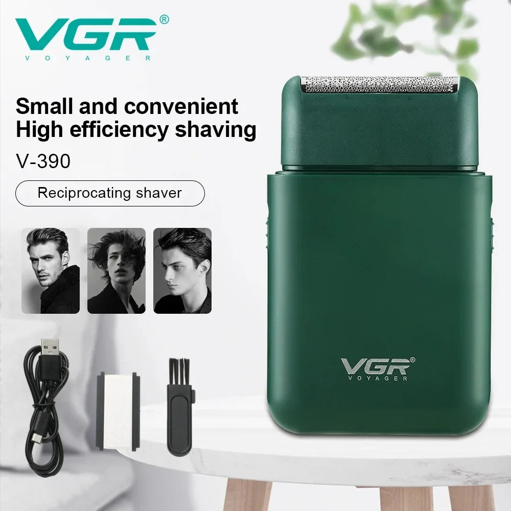 VGR Beard Trimmer Rechargeable Beard Trimmer Professional Beard Shaver Electric Shaver Mini Razor Shaving Machine for Men V-390