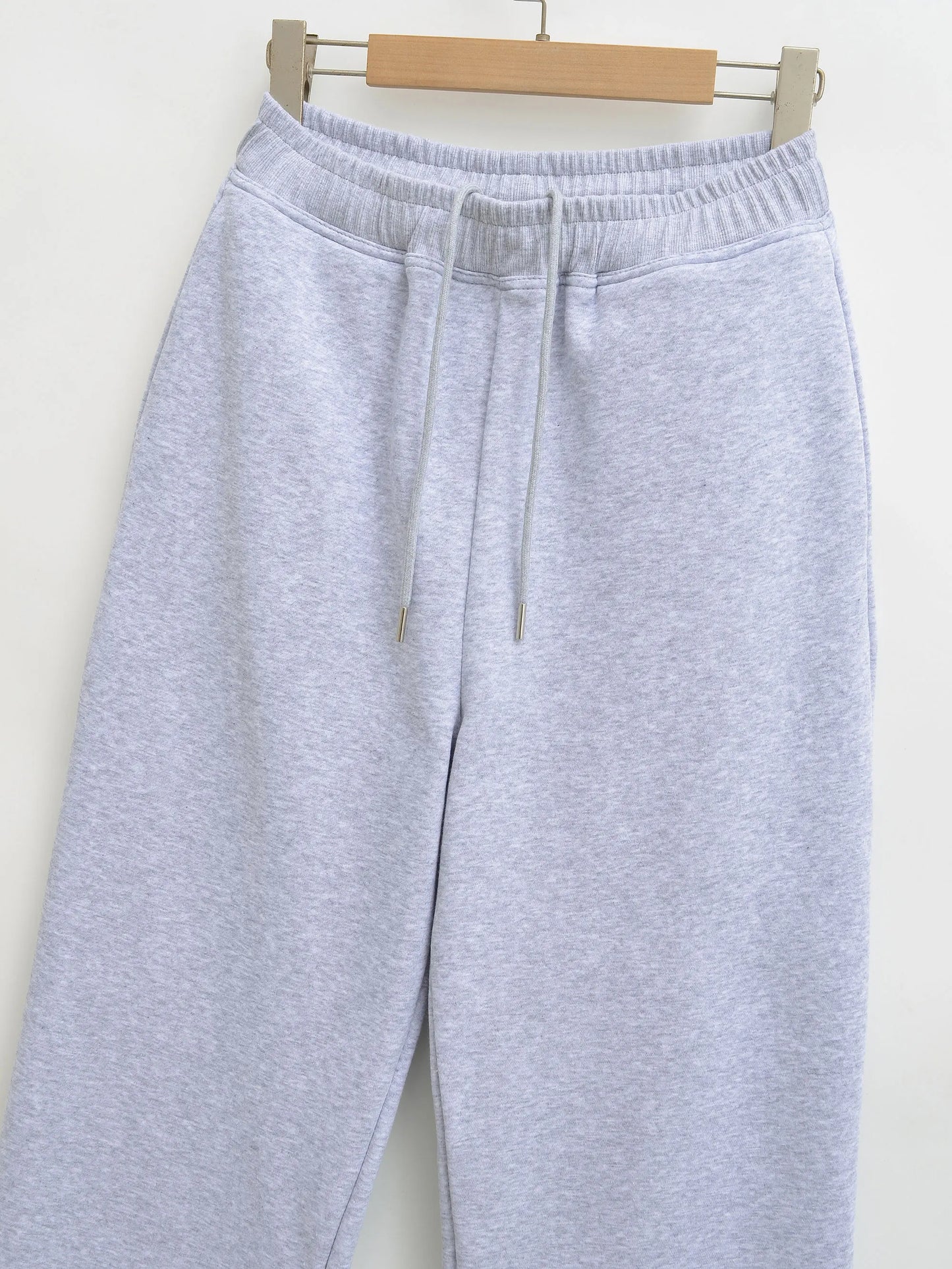 HH Women Solid Pants Suits Pullover Coats Hooded Sweatshirts Drawstring Wide Leg Trousers Autumn Casual Woman Jogging Pants Sets
