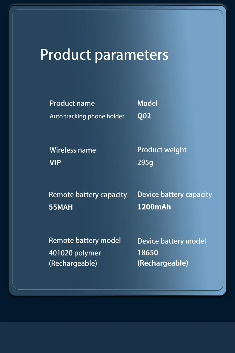 360° Rotation Phone Gimbal Stabilizer with Remote, Desktop Tripod Stand & Auto Tracking for Live Streaming/Vlogging