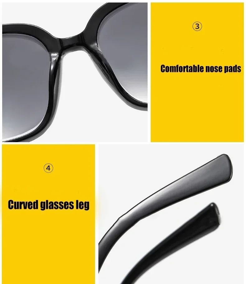 Trendy UV400 Sunglasses for Men Fashion Retro Square Polarized Sun Glasses Eyewear Male Women Vintage Myopia Eyewear0-1.0-4.0