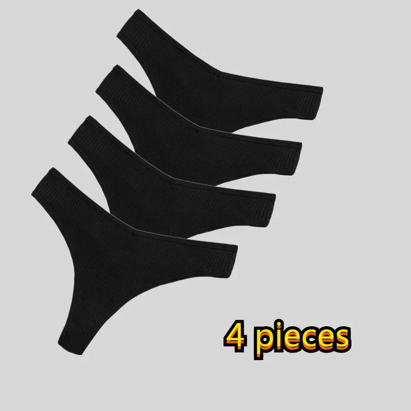 Ladies thong cotton comfortable underwear sexy panties low waist young girl thong solid color  lingerie shorts Woman clothes