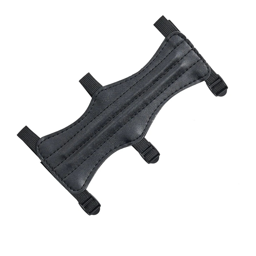 Archery Arm Finger Guard Leather Handguard Protector Adult 3 Finger Glove Left Right Hunting Shooting Safety Anti Slip Protect
