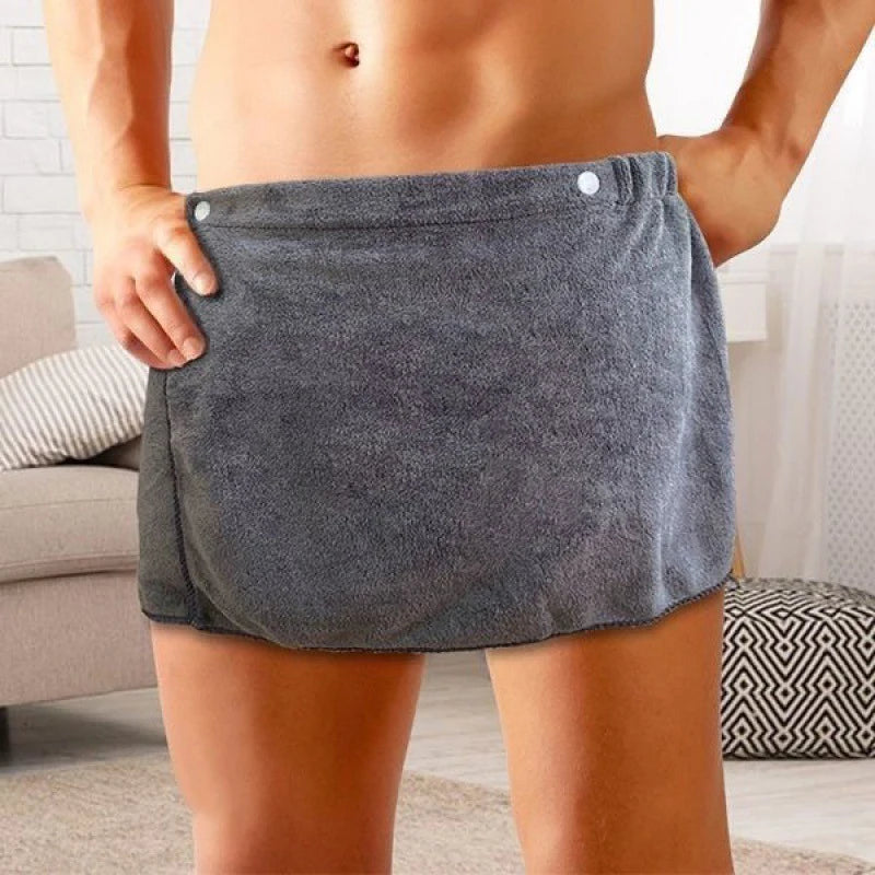 Sauna Skirt Men's Wearable Bath Towel Magic Skirt Shower Soft Breathable Beach Bathrobe Adult Sports Bathrobe