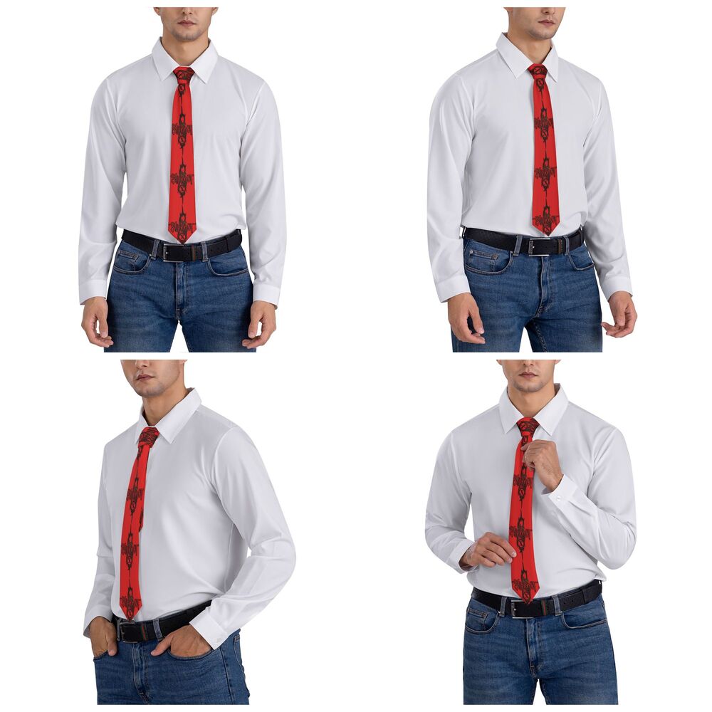 Slipknots Neckties Men's Customized Silk Heavy Metal Rock Music Gift Neck Tie for Office