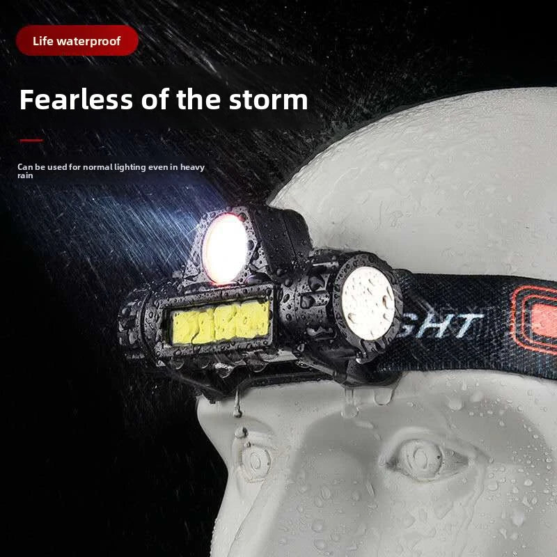 LED headlights, high-intensity flashlights, charging headlights, night fishing lights, outdoor brightness lighting fixtures