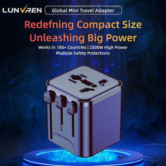 European Travel Plug Adapter - International Power Adapter Worldwide Charger Without USB, Travel Essentials for US,AUS,EU,UK