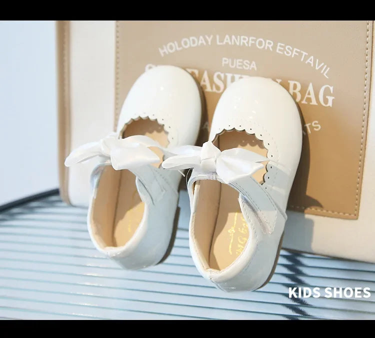 Little Girl Shoes 2025 Spring Autumn Children Princess Shoes Girls Oxfords Candy Colors Kids Soft Patent Leather Shoes For Girl