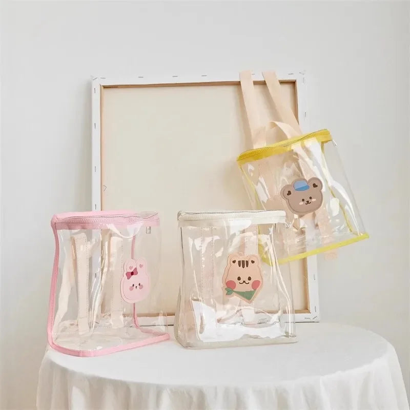 Kids Backpack Toddler Backpack Mother Kids Bags for Girl School Bags Cute Pvc Transparent Bag for Boy Bolsas Para Niños Mochila