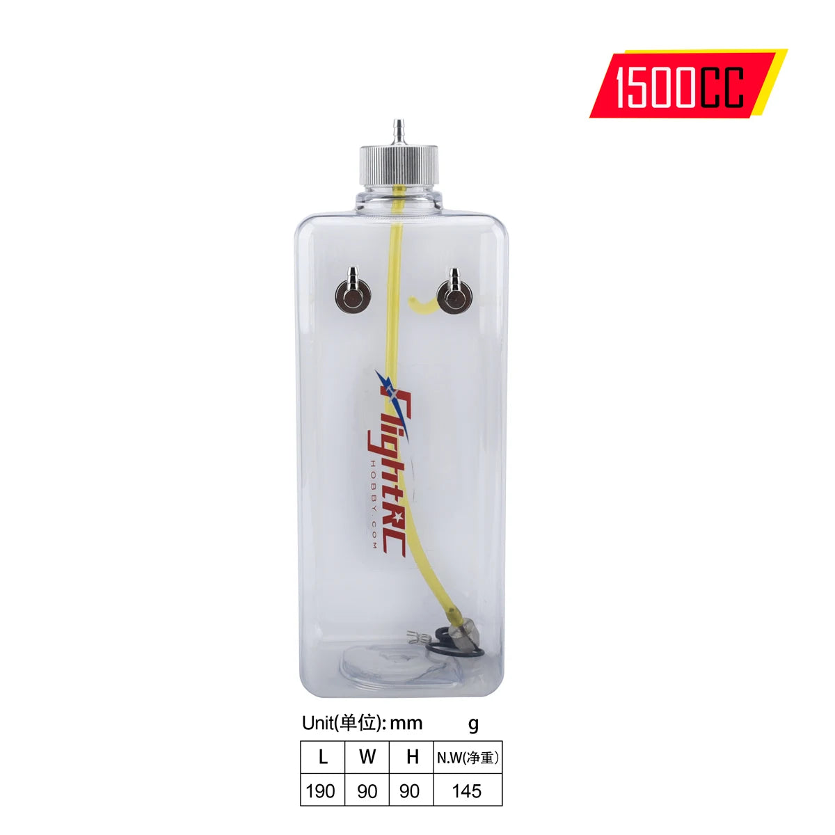 RC Fuel Tank Transparent Plastic Bottle 260/360/500/700/1000/1500 ML/CC CNC Aluminum Alloy for Gas and Nitro Airplane Model
