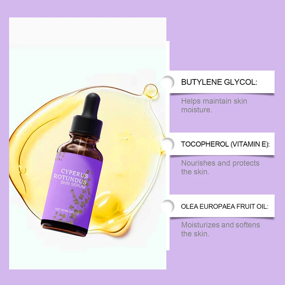 Cyperus Rotundus Skin Serum Natural Hair Removal Oil Women Body Hair Removal Liquid Hair Growth Inhibitor Non-Irritating Safe