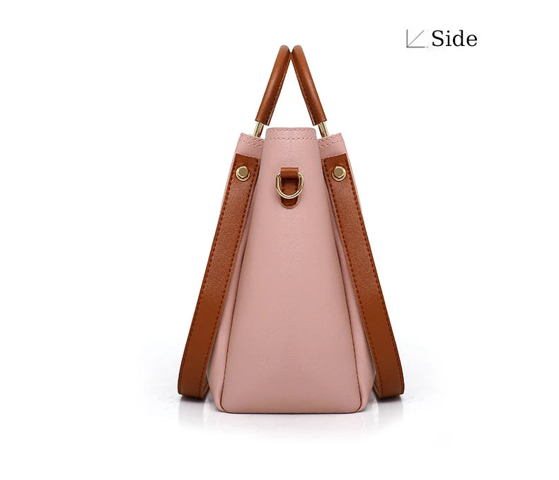 Women's Bag Luxury Handbag Large Capacity Tote 4 Pcs Ladies Bag Fashion Shoulder Bag Wallet Card Bag
