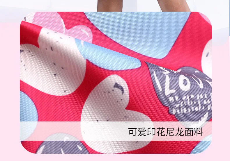 Student Boys And Girls School Bags Love Heart Printed Student Shoulder School Bags 1-6 Grade Light Weight Double  Shoulder Bags