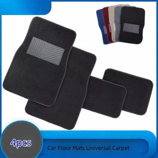Car Floor Mats Universal Carpet 4PCS Full Set Car Floor Mat For Auto Foot Pads Automobile Carpet Cover Universal Car Styling