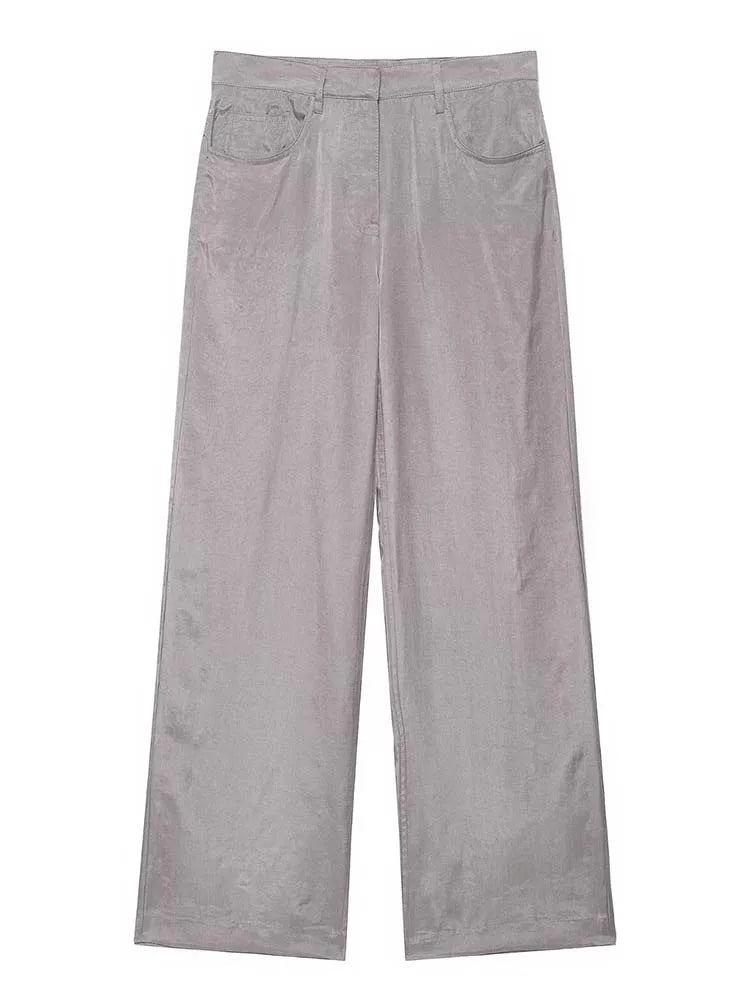2025 New Fashion Casual Pants 2 Pieces Sets For Women Long Sleeve Top+High Waist Trousers Women Two Pieces Loose Woman Outfits