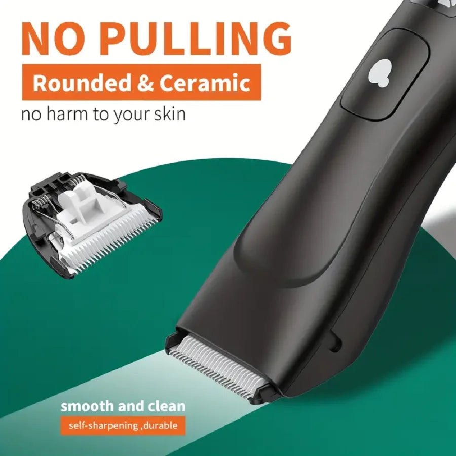 Mens Body Hair Trimmer for Men Balls Women Lady Shaver Hair Removal Bikini Trimmer Groin & Body Shaver Groomer Arm Beard Razor