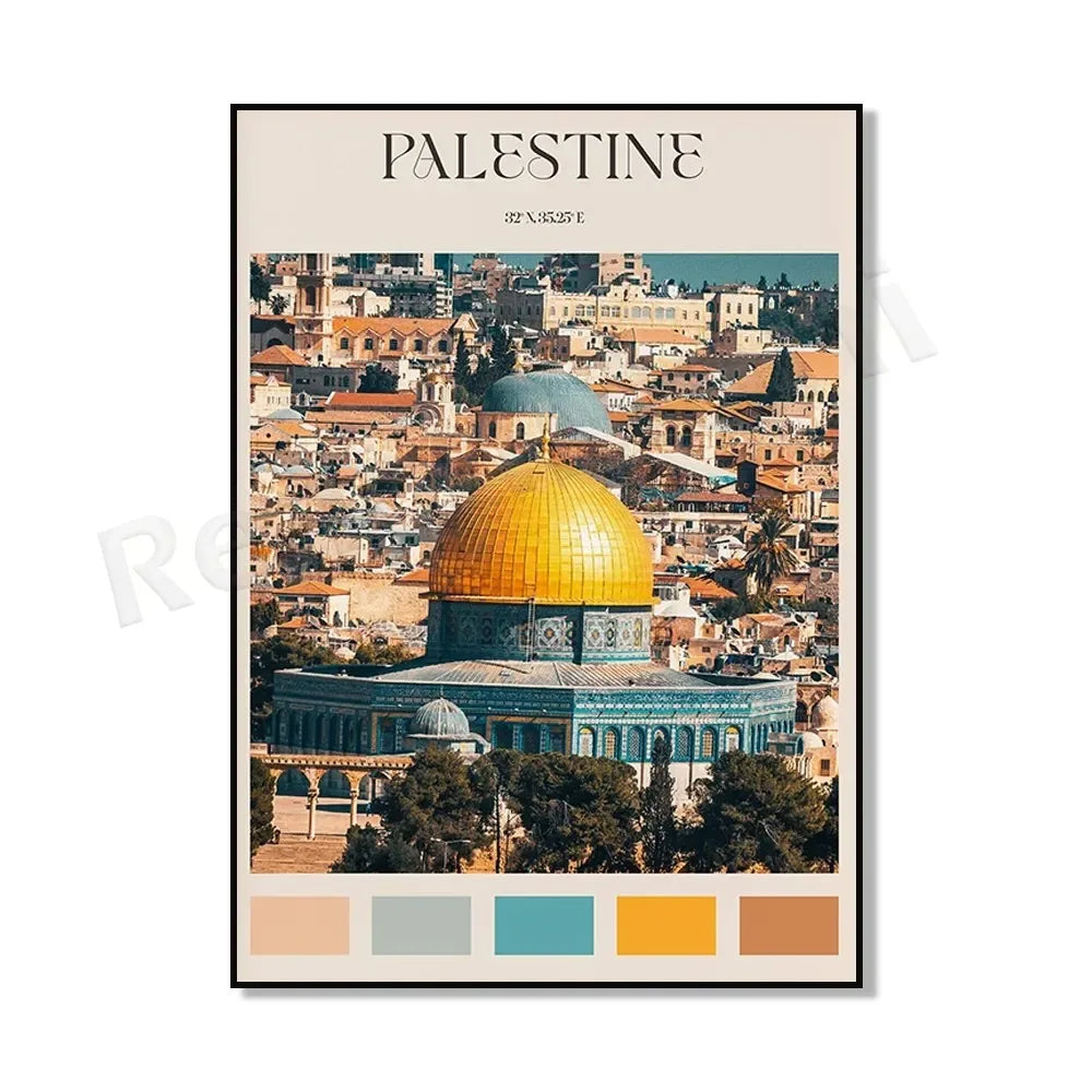 Palestine Poster Palestine Map Road Map Ramallah Black and White Print Bethlehem Palestine Map Palestine Travel Poster