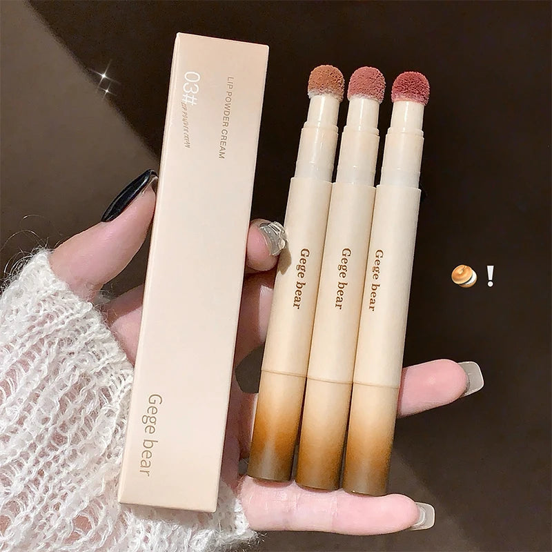 Gege Bear Velvet Matte Lip Powder Cream Long-Lasting Moisturizing Lipstick Autumn-Winter Color Natural-Looking Lip Stain