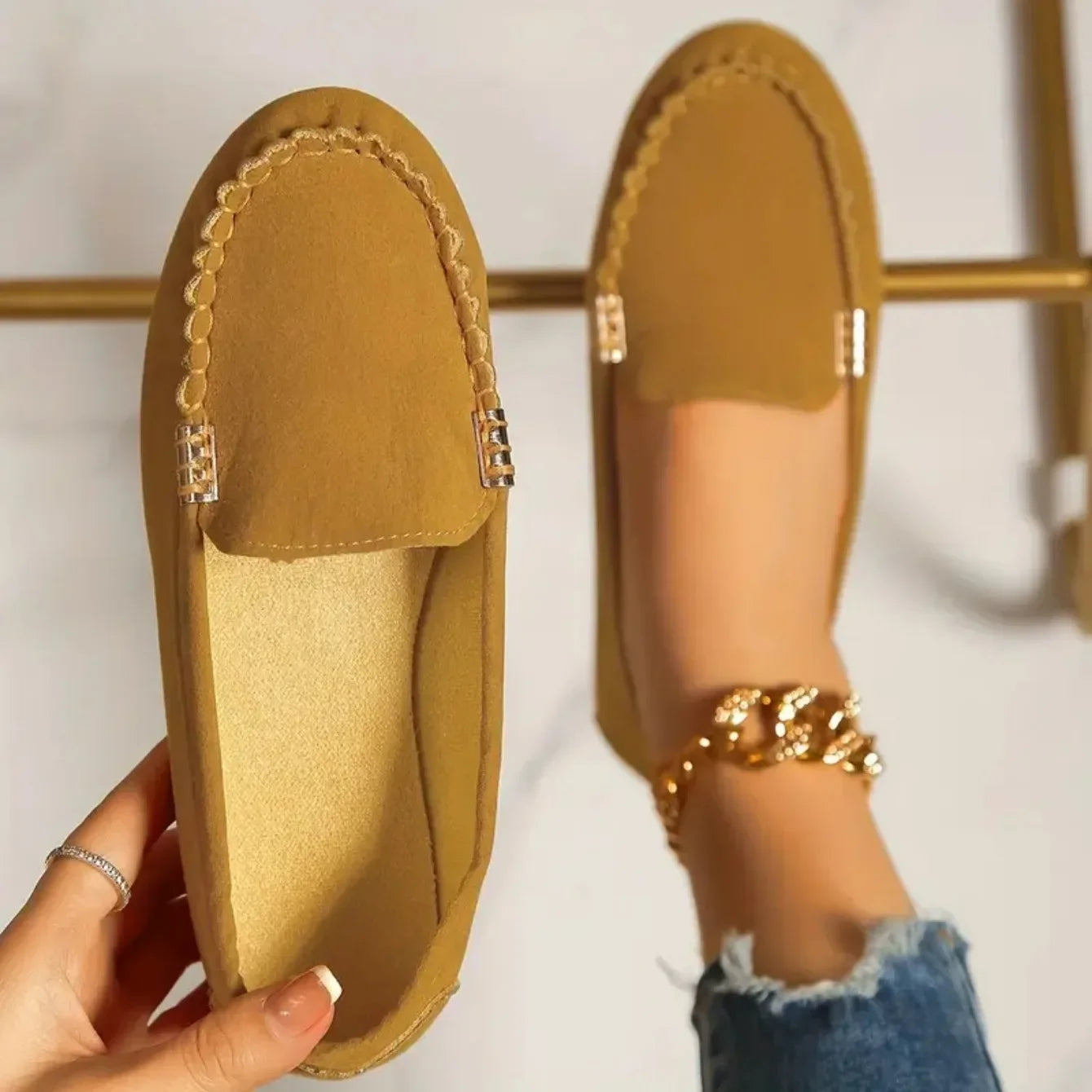 Women Flats Spring Autumn Wear-resisting Loafers Casual Fashion Single Shoes Non-slip Soft Flat Sneakers Women Zapatos De Mujer