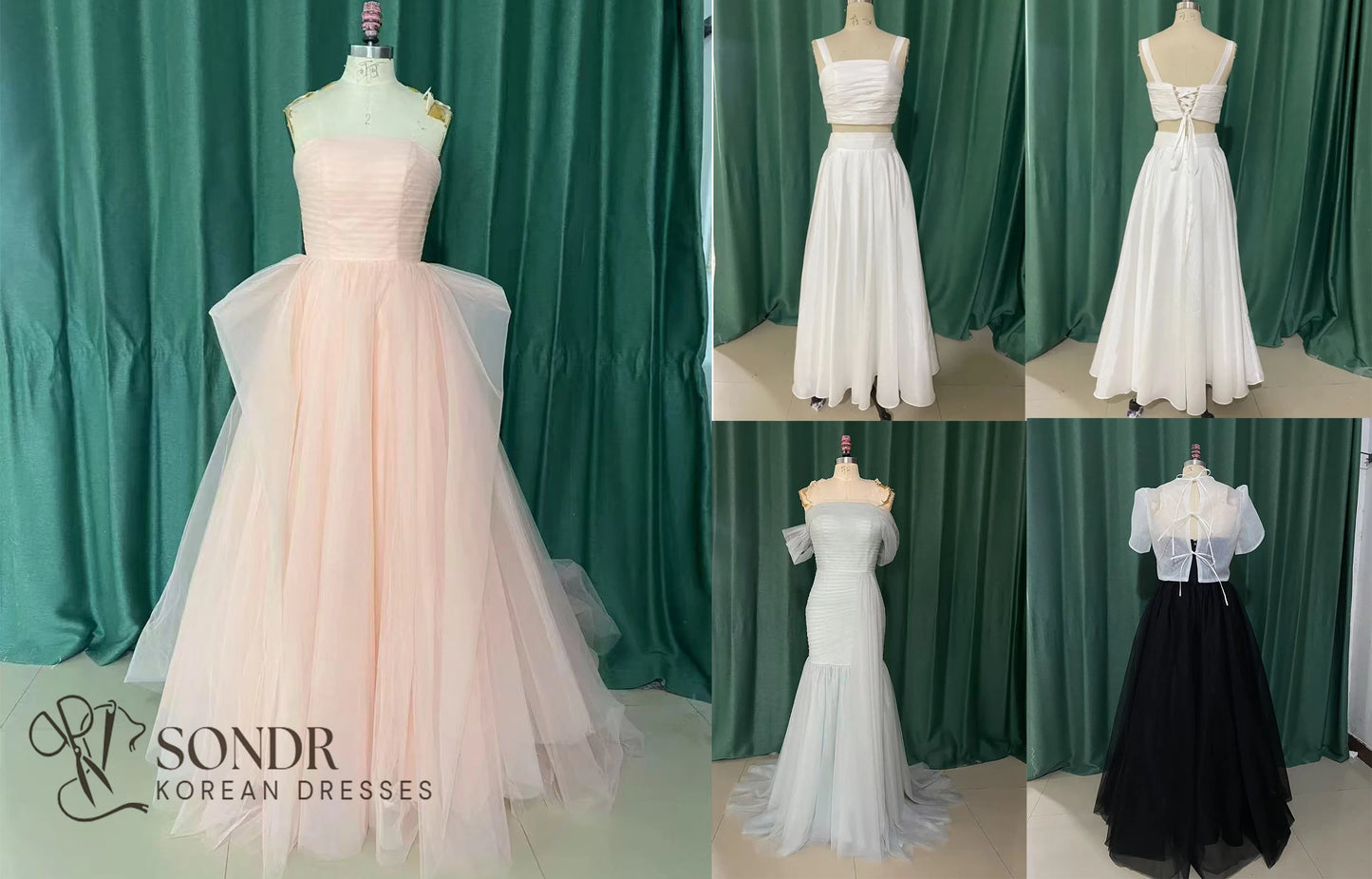 Sondr Elegant 2026 Wedding Dress 웨딩드레스 Pleat Satin Straight Bow Bridal Gown Korea Photography Dress Corset Customized