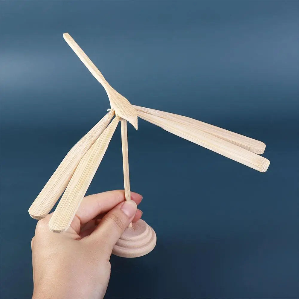 Educational Toys Easter Scientific Display Model Balance Dragonfly Toys Wooden Flying Arrow Toys Balanced Bamboo Dragonfly