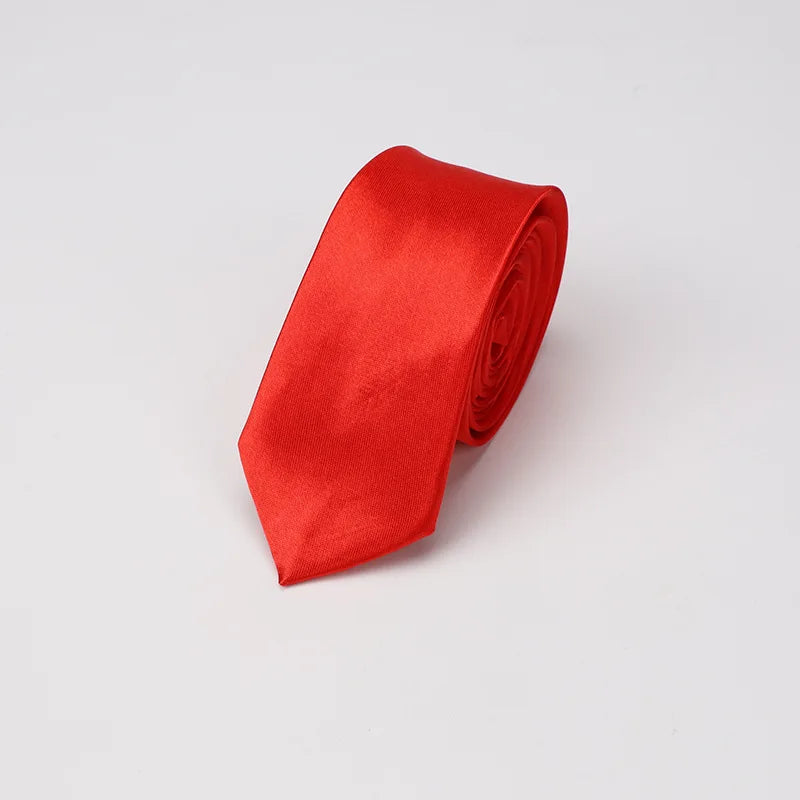 5cm Men tie silk polyester necktie classic formal solid plain pink black sage wedding party gift Slim Skinny women tie  cravatte